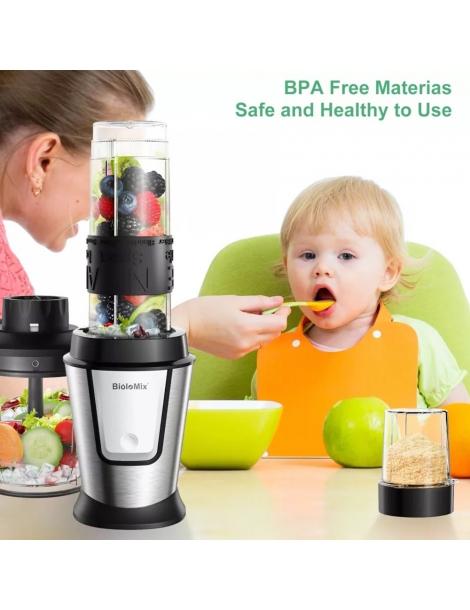 BioloMix TB23M Robot da cucina multifunzione 3 in 1 spremiagrumi portatile da 700W materiale plastico per alimenti Nuovo