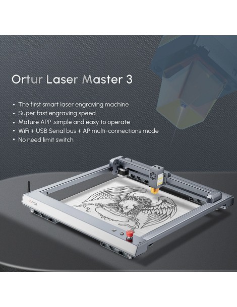 ORTUR Laser Master 3 Incisore laser 10W con Modulo Laser LU2-10A Arresto di Emergenza 20.000mm/min 400mmx400mm Shopping Online