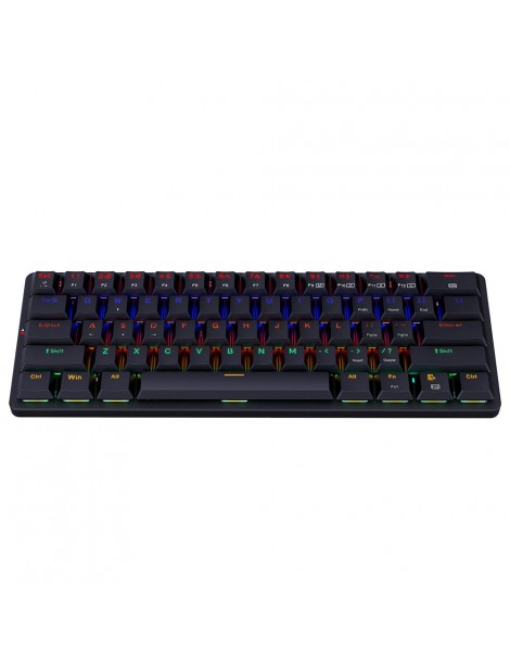 K615-R Elise Tastiera meccanica cablata Rabinbow retroilluminata a LED interruttore blu ultrasottile a 61 tasti - Nero Affare Del Giorno