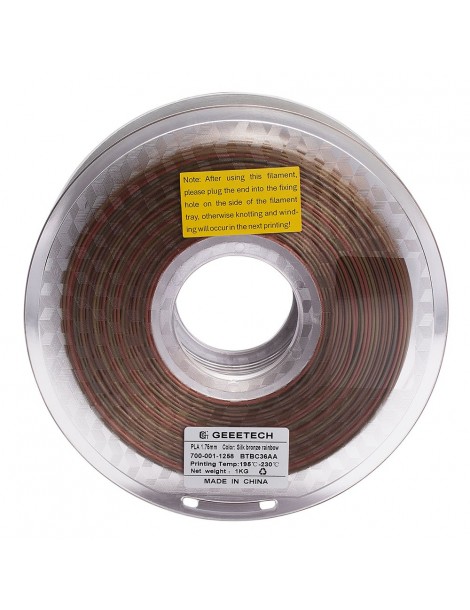 Geeetech Filamento Silk PLA per stampante 3D precisione dimensionale 1 75 mm /- 0 03 mm Bobina da 1 kg - Arcobaleno di bronzo Convenienza