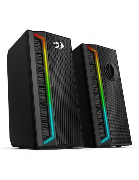 Calliope RGB Altoparlanti per PC Desktop suono potenziato a 2.0 canali e controllo del volume con cavo da 3 5 mm - Nero Vendita Economica