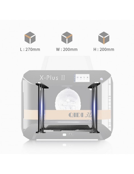 QIDI X-PLUS 2 Stampante 3D di Livello Industriale Doppio Asse Z Touch Screen A Colori Da 4 3 Pollici 270x200x200mm Saldi Di Fabbrica