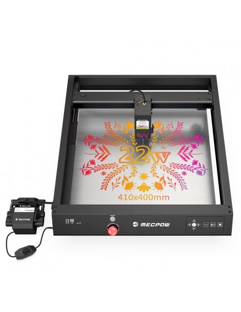 Mecpow X4 Incisore laser da 22W con Air Assist integrato area di incisione di 400 x 410 mm Spot laser da 0 08 mm x 0 1 Xmm Offerta speciale