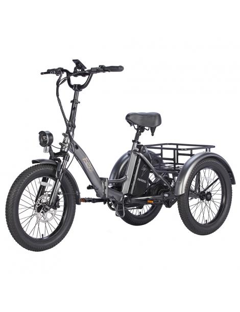 FAFREES F20 Mate Triciclo elettrico motore brushless 500W batteria 48V/18.2Ah pneumatici grassi 20*3.0 pollici - Grigio Offerta natalizia