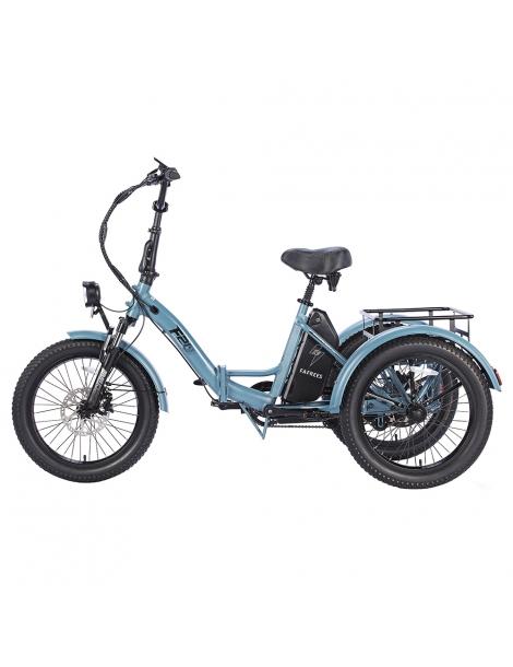FAFREES F20 Mate Triciclo elettrico motore brushless 500W batteria 48V/18.2Ah pneumatici grassi 20*3.0 pollici - Blu Offerta Pasqua