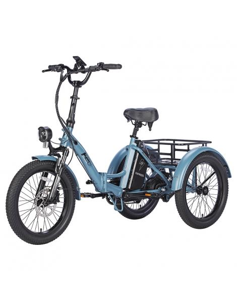 FAFREES F20 Mate Triciclo elettrico motore brushless 500W batteria 48V/18.2Ah pneumatici grassi 20*3.0 pollici - Blu Offerta Pasqua