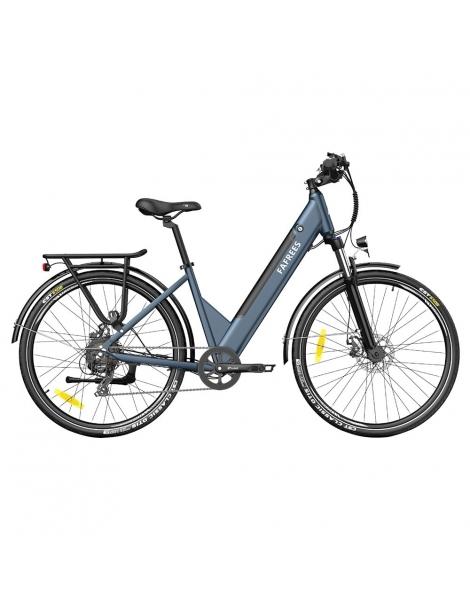 FAFREES F28 Pro Bicicletta elettrica da città Step-Through -Blu Offerta per la Festa della Mamma