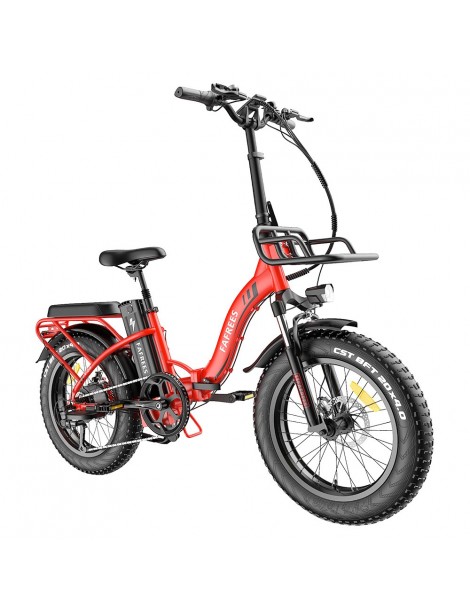 FAFREES F20 Max 20*4.0 Grassi da 20 Pollici Bicicletta Elettrica Pieghevole - Batteria al Litio da 22.5Ah 500W - Rosso Smaltimento dello stoccaggio