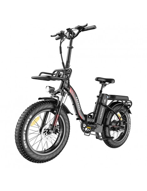 FAFREES F20 Max 20*4.0 Pneumatici Grassi da 20 Pollici Bicicletta Elettrica Pieghevole - Batteria al Litio da 22.5Ah 500W - Nero Vendita calda