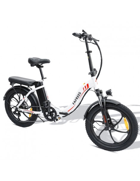 FAFREES F20 20" Bicicletta Elettrica da Città Pieghevole 250W Motore Brushless 36V 15AH Batteria al litio -Bianco Offerta migliore