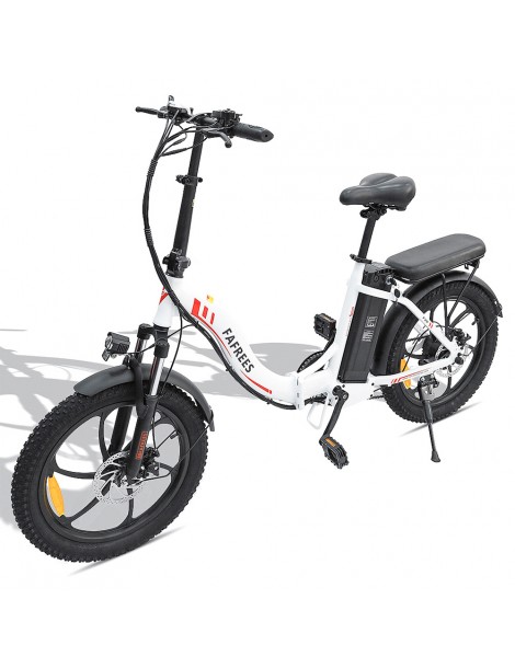 FAFREES F20 20" Bicicletta Elettrica da Città Pieghevole 250W Motore Brushless 36V 15AH Batteria al litio -Bianco Offerta migliore