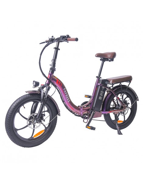 FAFREES F20 Pro 20 pollici Pneumatici Bicicletta Elettrica Pendolare Pieghevole 36V 18Ah Batteria al Litio 250W - Viola Online Outlet
