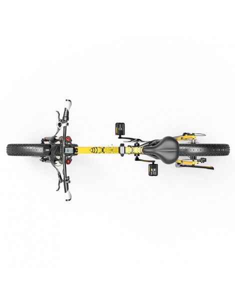 LANKELEISI X3000 Plus Bicicletta elettrica pieghevole Big Fork 48V 1000W Motore 17.5Ah Batteria - Nero e giallo Offerte giornaliere