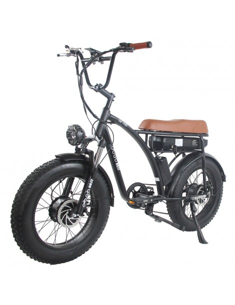 GOGOBEST GF750 Bicicletta elettrica motore 1000W*2 batteria 48V 17.5Ah freno a disco meccanico - nero Offerte speciali