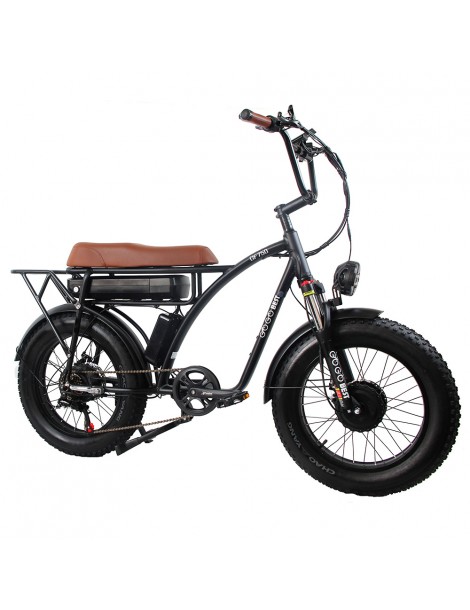 GOGOBEST GF750 Bicicletta elettrica motore 1000W*2 batteria 48V 17.5Ah freno a disco meccanico - nero Offerte speciali