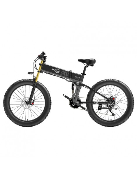 BEZIOR X-PLUS Electric Bike 1500W Motor 48V 17.5Ah Battery 26*4.0 Tire Mountain Bike 40 km/h Max Speed 200kg Load -Black Sconti VIP