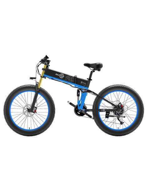 BEZIOR X-PLUS Electric Bike 1500W Motor 48V 17.5Ah Battery 26*4.0 Tire Mountain Bike 40 km/h Max Speed 200kg Load - Blue Prezzo basso