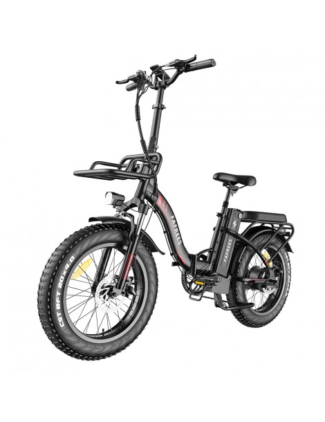 FAFREES F20 Max 20*4 Fat Inch Tire Bicicletta elettrica pieghevole - Motore brushless da 500W e batteria al litio da 18Ah - Nero ACQUISTA ORA
