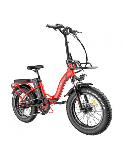 FAFREES F20 Max 20*4 Fat Inch Tire Bicicletta elettrica pieghevole - Motore brushless da 500W e batteria 18Ah - Rosso Ultimi due giorni