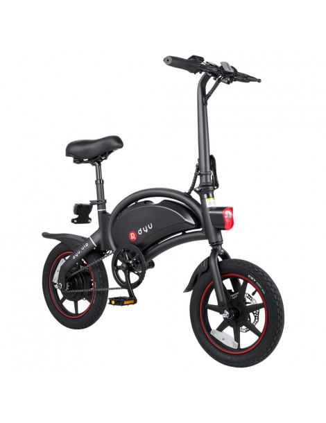 DYU D3+ Ciclomotore elettrico pieghevole con pneumatici da 14" - Motore senza spazzole da 240W e batteria al litio da 10AH Fino al 60% di sconto