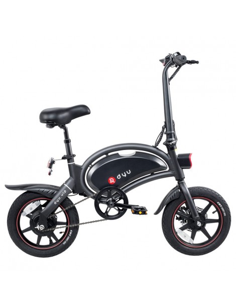 DYU D3+ Ciclomotore elettrico pieghevole con pneumatici da 14" - Motore senza spazzole da 240W e batteria al litio da 10AH Fino al 60% di sconto