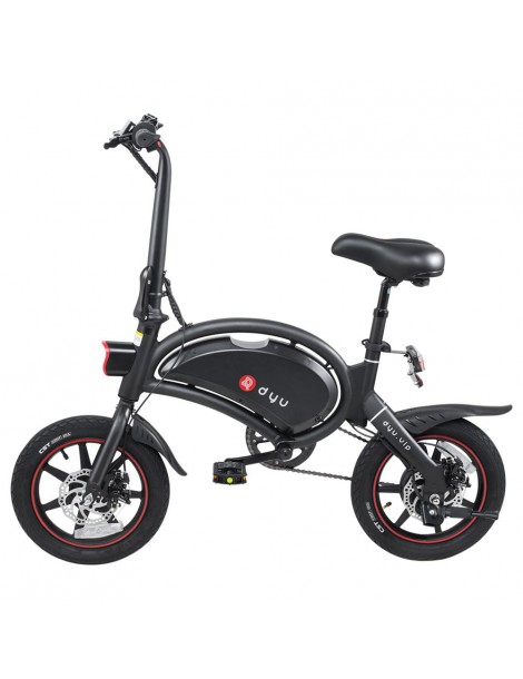 DYU D3+ Ciclomotore elettrico pieghevole con pneumatici da 14" - Motore senza spazzole da 240W e batteria al litio da 10AH Fino al 60% di sconto