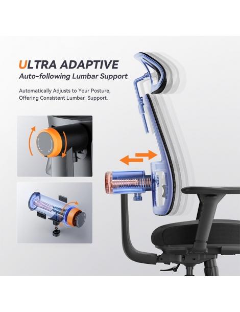 NEWTRAL MAGICH002 Ergonomic Chair Auto-Following Backrest Adaptive Lower Back Support Adjustable Headrest Seat Depth 4D Arm 50% di sconto con spedizione gratuita