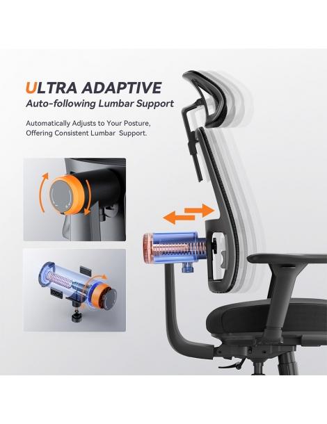 NEWTRAL MAGICH002 Ergonomic Chair Auto-Following Backrest Adaptive Lower Back Support Adjustable Headrest Seat Depth 4D Arm 50% di sconto con spedizione gratuita