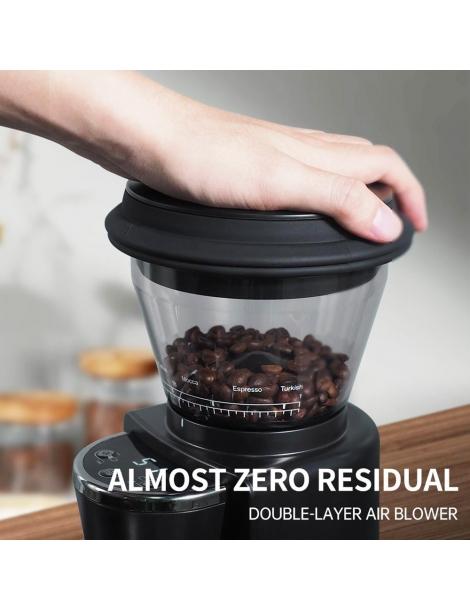 HiBREW G3 Macinacaffè elettrico scala a 34 ingranaggi contenitore per i chicchi da 210 g Esporta salva