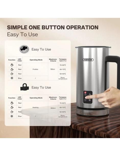 HiBREW M3 Schiumatore 4 in 1 Scaldalatte freddo/caldo completamente automatico 50% di sconto per tempo limitato