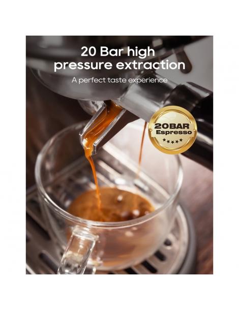 HiBREW H10B Macchina per caffè espresso pressione di estrazione 20 bar temperatura e volume della tazza regolabili - Argento Qualità Garantita