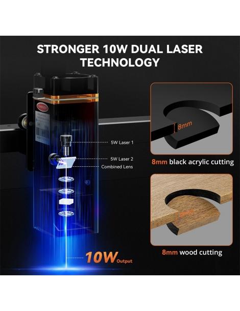 WAINLUX JL7 Taglierina per incisione laser potenza laser 10W punto compresso 0 05*0 08 mm 400*400 mm Offerta speciale
