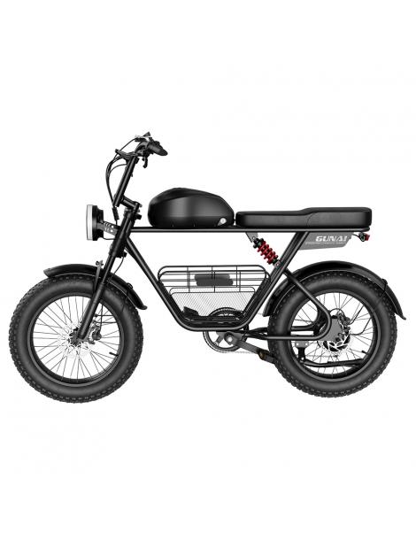 GUNAI-T Bicicletta elettrica motore 1000W batteria 48V 21Ah pneumatici grassi 20*4.0 pollici velocità massima 60km/h - Nero Offerta migliore