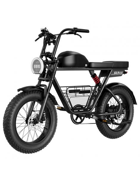 GUNAI-T Bicicletta elettrica motore 1000W batteria 48V 21Ah pneumatici grassi 20*4.0 pollici velocità massima 60km/h - Nero Offerta migliore