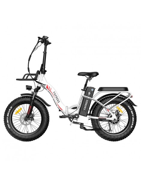 FAFREES F20 Max 20*4.0 Pneumatici Grassi da 20 Pollici Bicicletta Elettrica Pieghevole - Batteria 22.5Ah e Motore 500W - Bianco Lightning offer