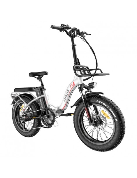 FAFREES F20 Max 20*4.0 Pneumatici Grassi da 20 Pollici Bicicletta Elettrica Pieghevole - Batteria 22.5Ah e Motore 500W - Bianco Lightning offer