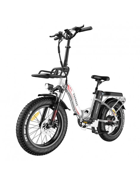 FAFREES F20 Max 20*4.0 Pneumatici Grassi da 20 Pollici Bicicletta Elettrica Pieghevole - Batteria 22.5Ah e Motore 500W - Bianco Lightning offer