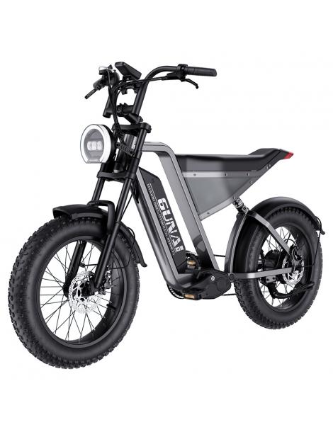 GUNAI-Y Bicicletta elettrica motore 1000W batteria 48V 18Ah pneumatici grassi 20*4.0 pollici velocità massima 60km/h - Nero Grandi sconti