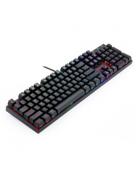 Tastiera meccanica cablata a 104 tasti K565-RGB Retroilluminazione RGB Layout USA Base in alluminio Interruttore rosso - Nero In vendita