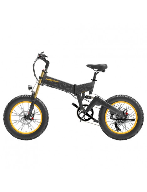 LANKELEISI X3000 Plus Bicicletta elettrica pieghevole Big Fork 48V 1000W Motore 17.5Ah Batteria - Nero In Vendita