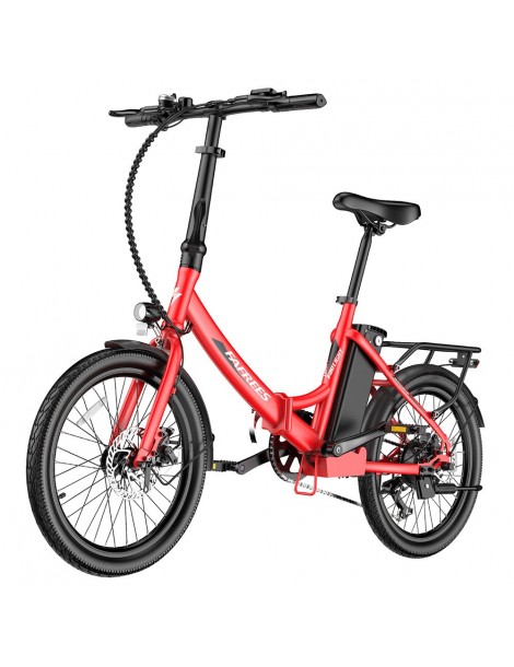 FAFREES F20 Light 20*1.95'' Pneumatico Bicicletta elettrica pieghevole da città motore 48V 250W batteria 14.5Ah - Rosso Nuova