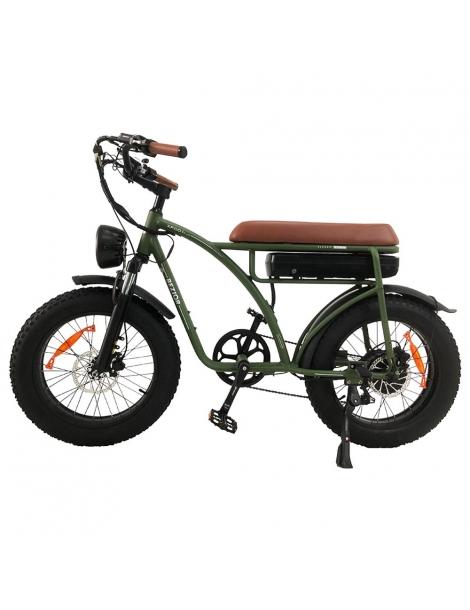BEZIOR XF001 Plus Bici elettrica pneumatico 20*4.0in motore 48V 1000W velocità massima 45km/h 17.5Ah - Verde militare Spedizione gratuita
