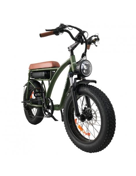 BEZIOR XF001 Plus Bici elettrica pneumatico 20*4.0in motore 48V 1000W velocità massima 45km/h 17.5Ah - Verde militare Spedizione gratuita