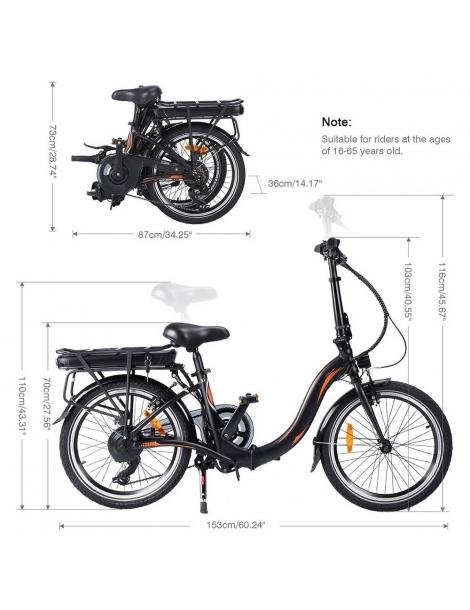 FAFREES 20F054 Bicicletta elettrica pieghevole- Batteria agli ioni di litio 36V 10AH e motore 250W Discount Store per i nuovi prodotti