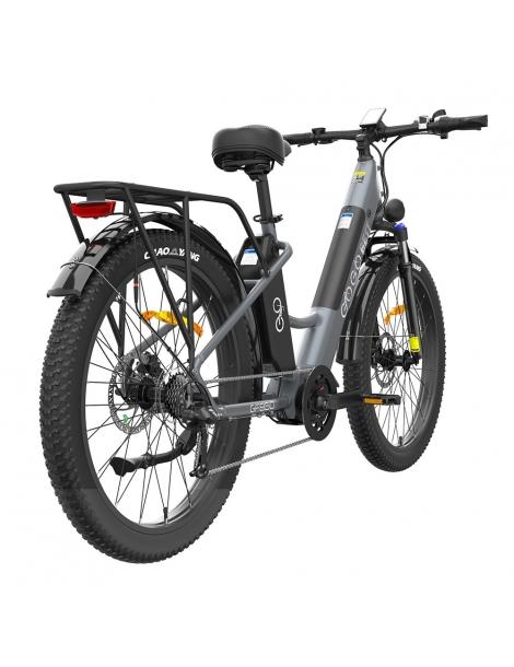 GOGOBEST GF850 26 * 3 pollici pneumatici bicicletta elettrica con motore centrale 500W motore 2 * 10.4Ah batterie - Grigio Duty-free