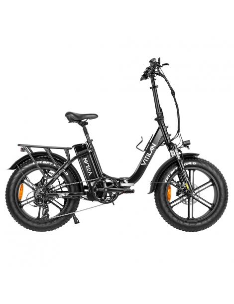 Vitilan U7 2.0 Bicicletta elettrica pieghevole ruote grasse da 20*4.0 pollici motore da 750W batteria 48V 20Ah - Nero Sconti questo mese