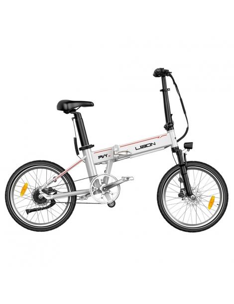 PVY LIBON Bicicletta elettrica pieghevole da città motore 500W 36V 20.4Ah pneumatici 20*2.5” 25km/h 260km - Argento Spedizione Gratuita