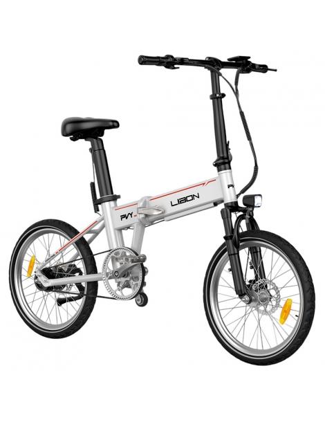 PVY LIBON Bicicletta elettrica pieghevole da città motore 500W 36V 20.4Ah pneumatici 20*2.5” 25km/h 260km - Argento Spedizione Gratuita