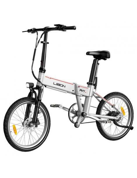 PVY LIBON Bicicletta elettrica pieghevole da città motore 500W 36V 20.4Ah pneumatici 20*2.5” 25km/h 260km - Argento Spedizione Gratuita