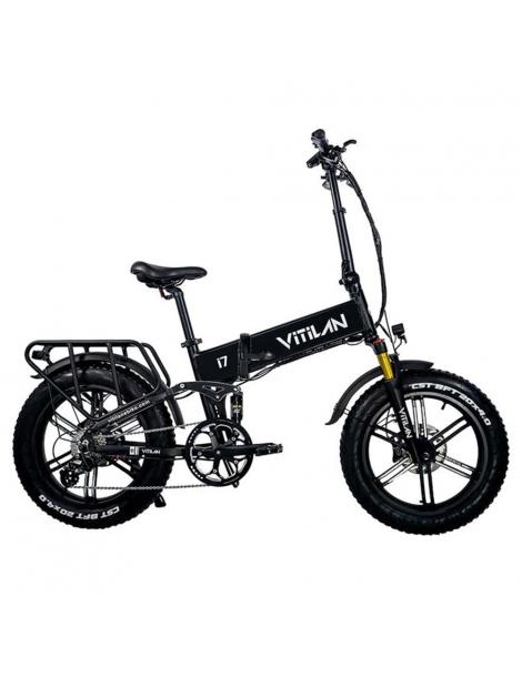 Vitilan I7 Pro 3.0 Bicicletta elettrica motore 750W 48V 20Ah pneumatico grasso 20*4.0 pollici 45km/h 80Nm 110km - Nero Negozi Online